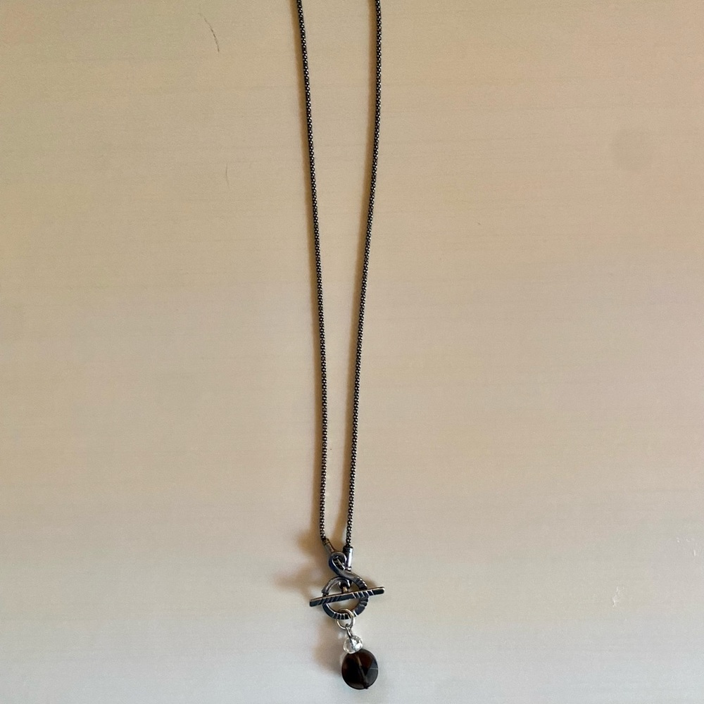 N1708 Retired Silpada Smoky Quartz Necklace